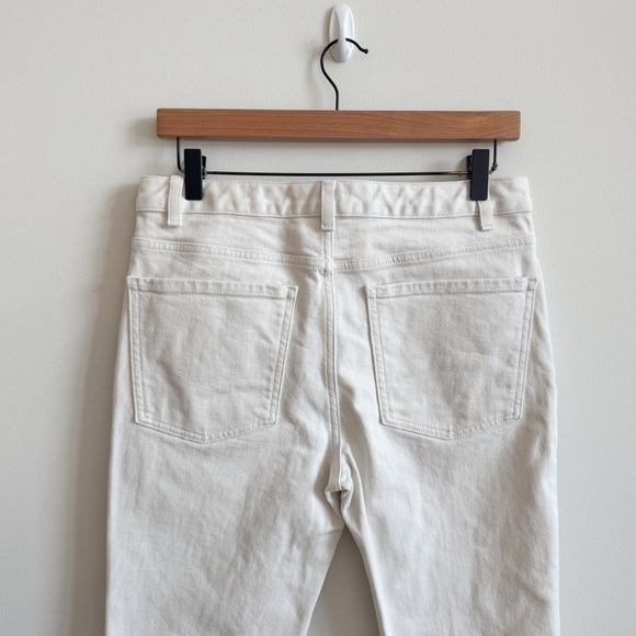 THEORY • Dyed Denim 5-Pocket Flare Jean in Ecru - Picture 7 of 10